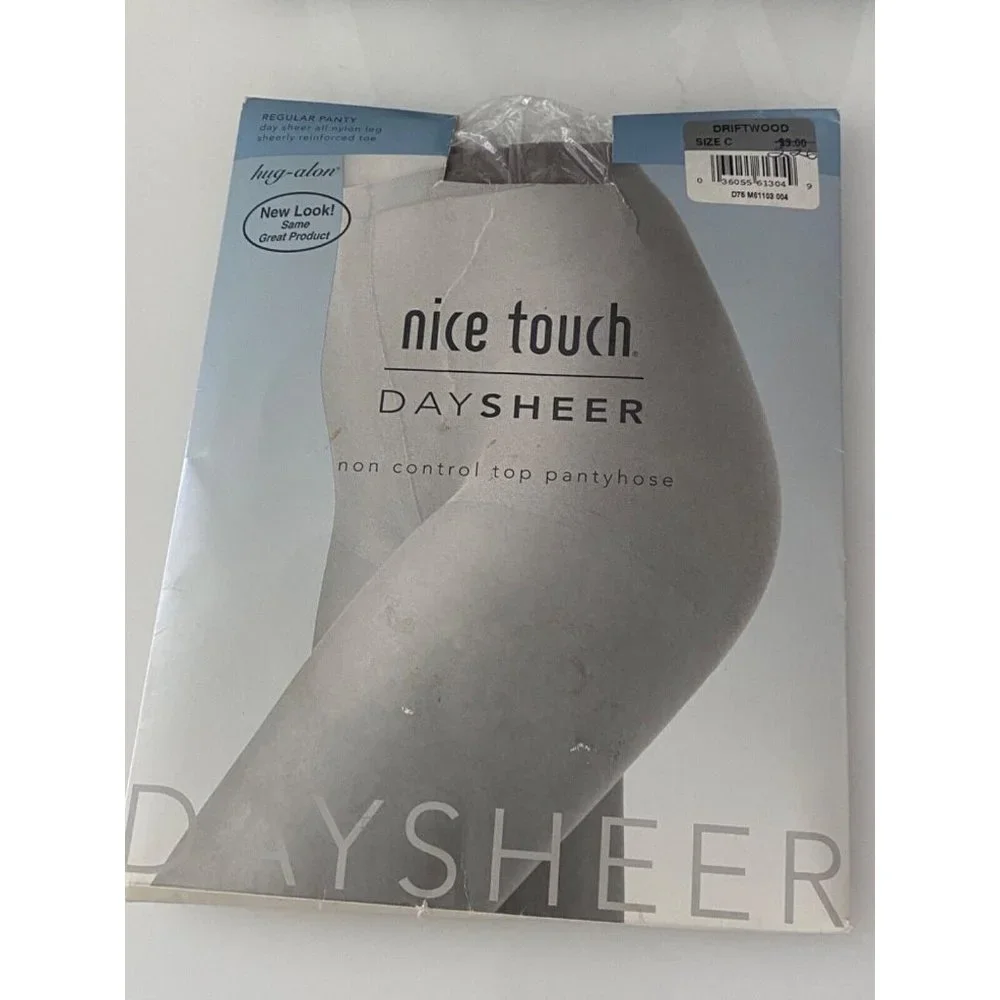 Hug Alon Nice Touch Day Sheer Non Control Driftwood Size C Sheer Toe New Vintage